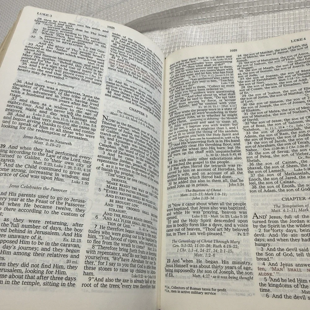 Nelson Open Bible 1985 KJV Expanded Edition Genuine Leather Soft Cover‎ Red